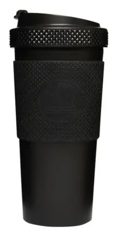 Neon Kactus Thermobecher mit Doppelwand 600 ml schwarz / 0,6 L / Kunststoff 