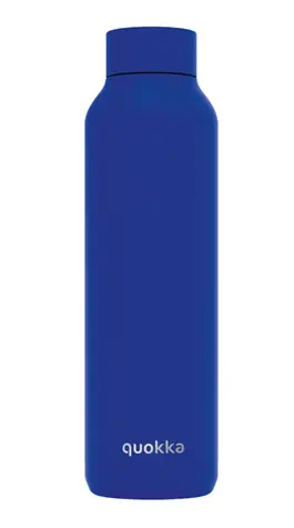 Quokka SOLID Sleek 630ml blaue Thermosflasche aus Edelstahl 