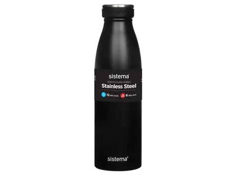 Sistema Hydrate Edelstahl-Thermosflasche 500 ml schwarz