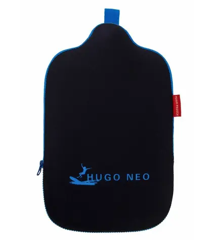 Hugo Frosch NEO Eco Classic Comfort Wärmflasche mit Neoprenbezug, Schwarz