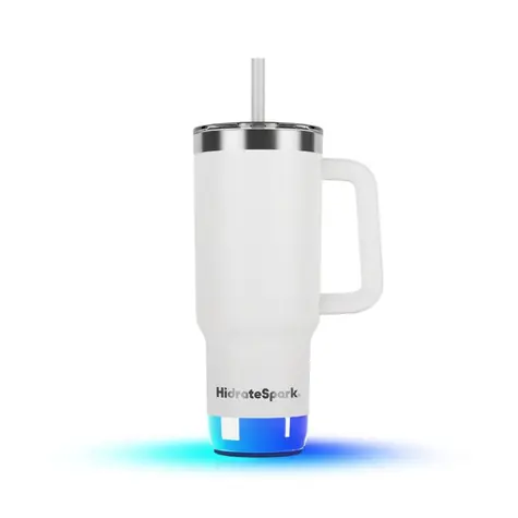 HidrateSpark PRO 2 Tumbler Edelstahlflasche 887 ml weiß