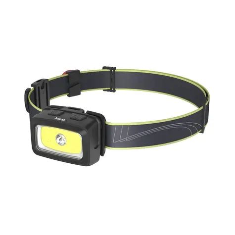HAMA HL350 LED-Stirnlampe mit Akku / COB / 350 lm / 60 m / IP44 / SOS-Pfeife 