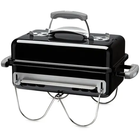 Weber 1131004 / Tragbarer Holz- und Holzkohlegrill Go-Anywhere schwarz