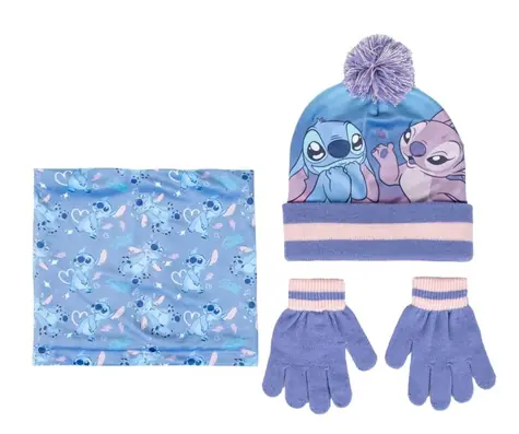 Cerdá STITCH Winterset (Mütze, Halswärmer und Handschuhe) 