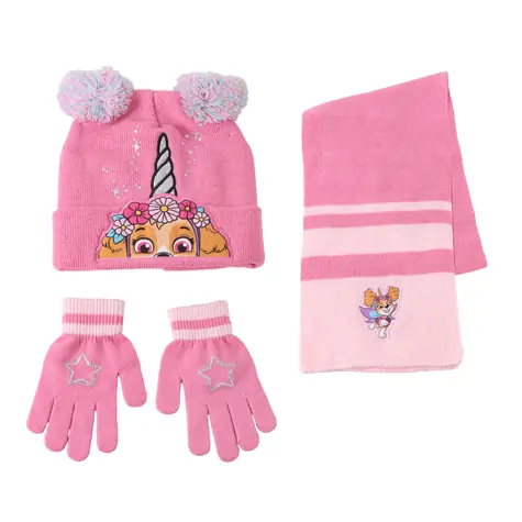 Cerdá Paw Patrol - Skye Winterset für Kinder (Mütze, Schal und Handschuhe) 