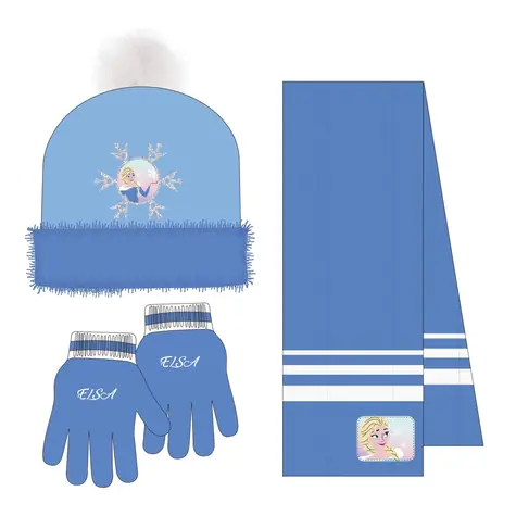 Cerdá Disney Frozen Kinder-Winterset (Mütze, Schal und Handschuhe) 