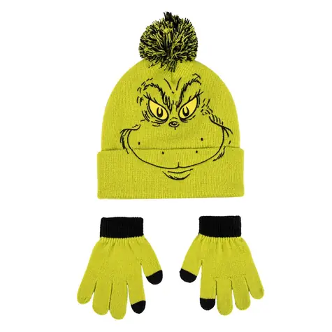 Cerdá Grinch Kinder-Winterset (Mütze & Handschuhe)