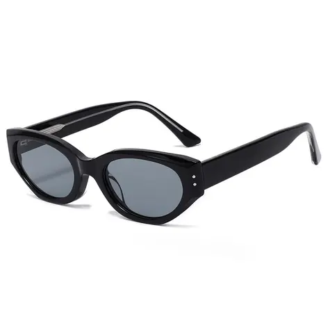 VeyRey Cat-Eye-Sonnenbrille Nontu, schwarzes Gestell, schwarze Gläser