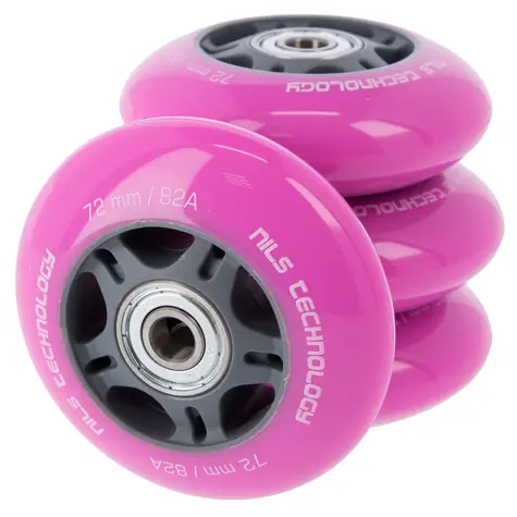 NILS Extreme PU 72x24mm ABEC 7 PU-Rollen mit Kugellagern, pink