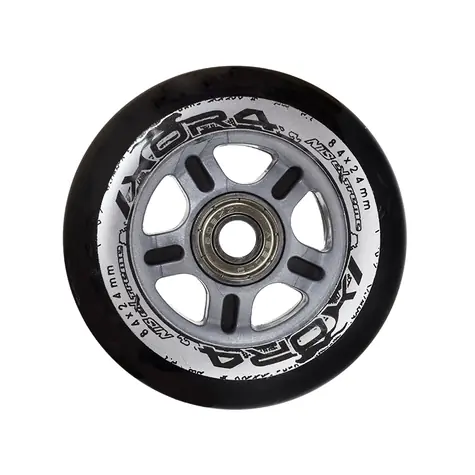 NILS Extreme Satz schwarzer PU-Rollen 84x24 + ABEC9-Kugellager