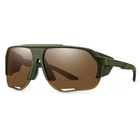 VeyRey Sports polarisierte Sonnenbrille Bralter braunes Gestell braune Gläser