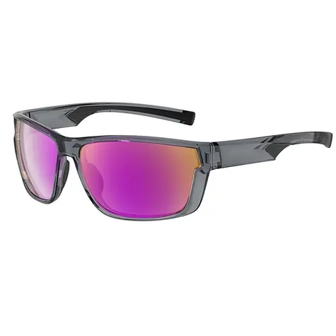 VeyRey Sports polarisierte Sonnenbrille, Irtox-grauer Rahmen, violette Gläser