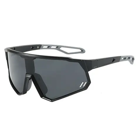 VeyRey Sports polarisierte Sonnenbrille Strasoo, schwarzer Rahmen, schwarze Gläser