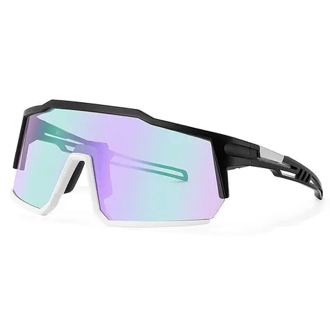 VeyRey Sportsonnenbrille Adha, schwarzes Gestell, violette Gläser