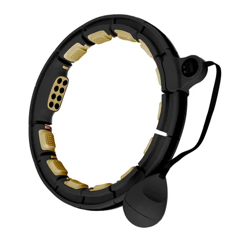 HMS HHM13 Massage-Hula-Hoop-Reifen mit Gewichten, Magneten und Zähler, schwarz