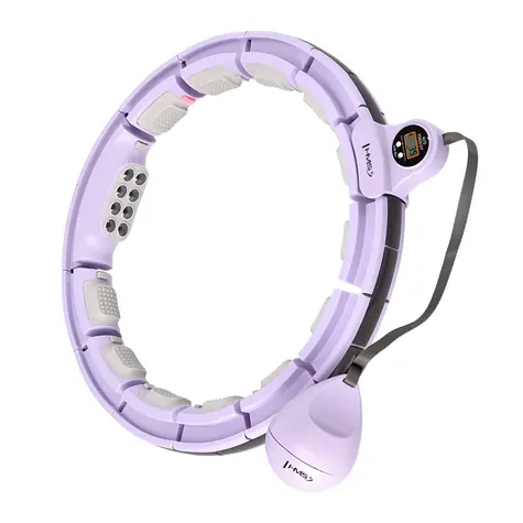 HMS HHM13 Massage-Hula-Hoop-Reifen mit Gewichten, Magneten und Zähler, lila