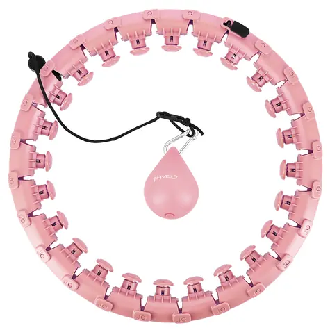 HMS HHW01 Massage-Hula-Hoop-Reifen mit Gewichten, pink