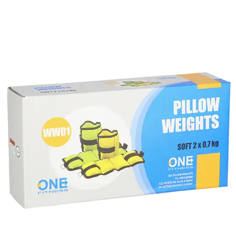One Fitness WW01 Handgelenk- und Fußgelenkgewichte 2 x 0,7 kg Gelb