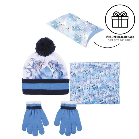 Cerdá Frozen II Kinder-Set: Hut + Halstuch + Handschuhe 