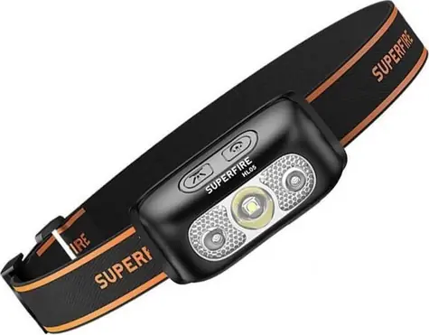 Ausgepackt - Superfire HL05-D Stirnlampe schwarz / 110 lm / USB / ausgepackt
