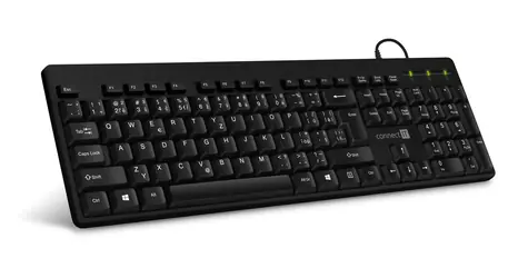 Connect IT Standard schwarz / Office-Tastatur / CZ&SK-Layout / USB / 1,8 m