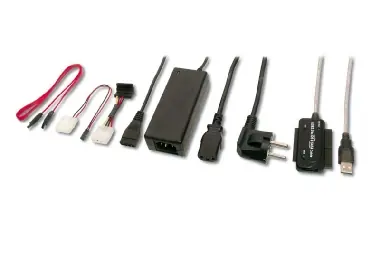 PremiumCord USB 2.0 - IDE + SATA-Adapter mit Kabel und zusätzlicher Stromquelle