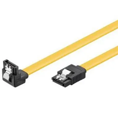 PremiumCord SATA III 90°-Kabel mit Metallverriegelung 0,5 m