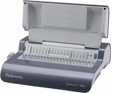 Fellowes Binder Quasar-E 500 / 300 mm (Format A4) / elektrisch / 20 Blatt 80g-Papier