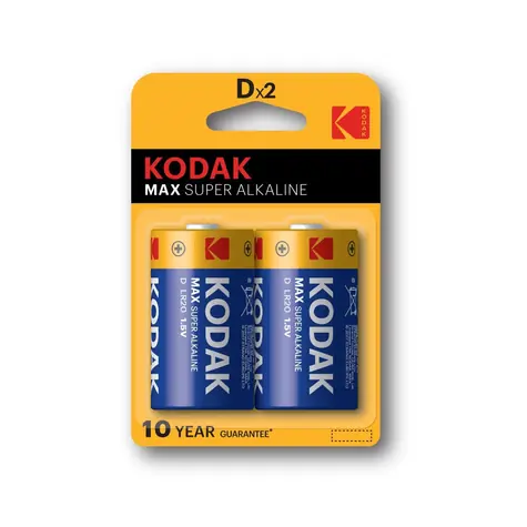 Kodak MAX Alkalibatterie D / 2 Stück / Blister