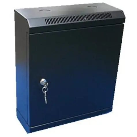 DATACOM 10" einteiliges Rack 12U 140 schwarz / Metalltür