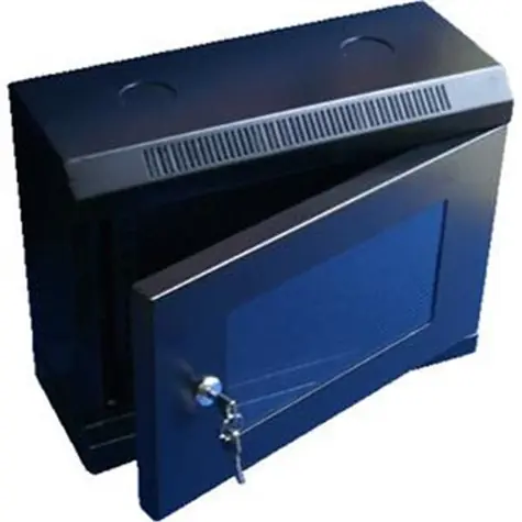 DATACOM 10" Rack einteilig 6U 280 schwarz / Glastür