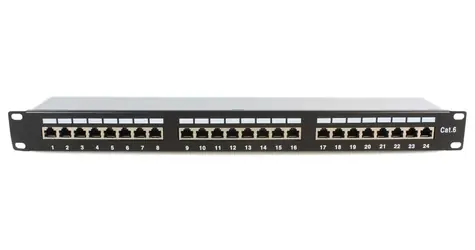 MicroConnect 19" FTP Patchpanel CAT6 24-Port schwarz