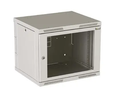 Solarix SENSA-9U-65-11-G Wandschrank 9U 500mm / Glastür / RAL 7035