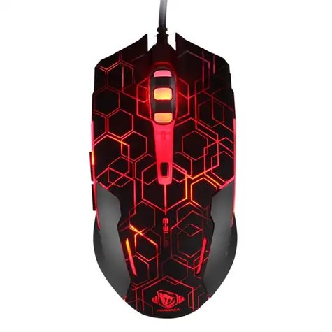 E-BLUE Auroza EMS636 Hexagon Schwarz / Optische Gaming-Maus / 2500DPI / 6 Tasten / 1 Rad / Kabelgebunden (USB) 