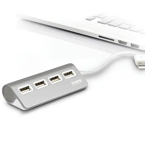 PORT CONNECT USB HUB 4X USB 3.0 grau