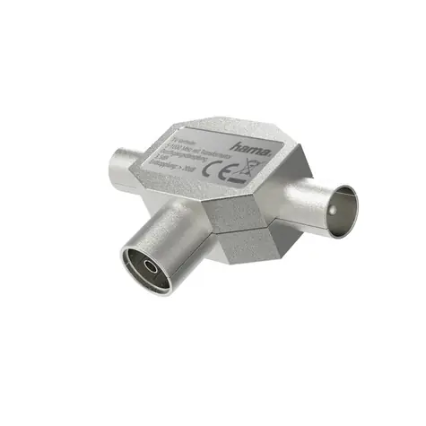 HAMA Antennen-Hub für TV-/Koax-Buchse und 2 Koax-Stecker