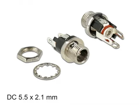 DeLock DC -Stecker 5,5 x 2,1 x 9,5 mm Buchse zum Einbau