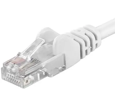 PremiumCord UTP CAT5E 1m weiß / Patchkabel / RJ45-RJ45
