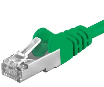 PremiumCord SFTP CAT6A 1m grün / Patchkabel / RJ45-RJ45