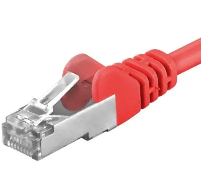PremiumCord SFTP CAT6A 1m rot / Patchkabel / RJ45-RJ45