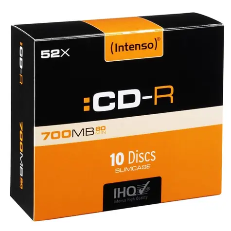 INTENSO CD- R 700MB 52x / zur Datenarchivierung / 10 Stück / Slimbox