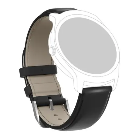 TicWatch Leather Watch Strap BK / Ersatzarmband / Leder / schwarz