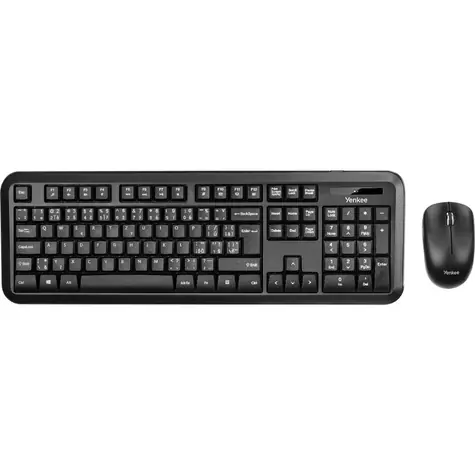 YENKEE Sequence schwarz / kabelloses Tastatur- und Maus-Set / 2408-2474 MHz