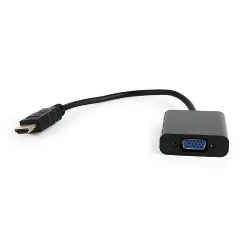 Gembird Adapter HDMI-A (M) auf VGA (F) / Kabel 15 cm / Schwarz