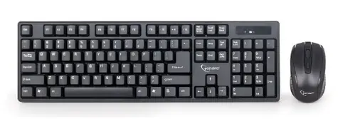 Gembird KBS-W-01 / kabelloses Maus+Tastatur-Set / US-Layout / schwarz