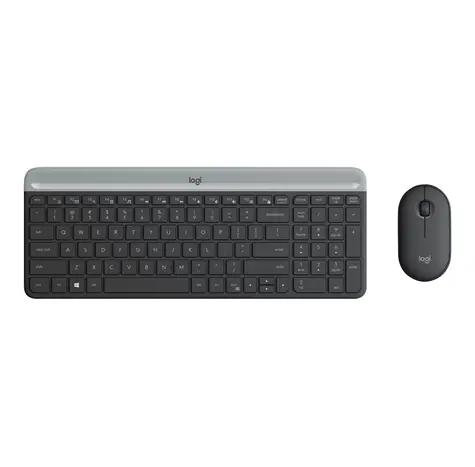 Logitech Slim Wireless Combo MK470 US schwarz / kabelloses Tastatur- und Mausset / US-Version
