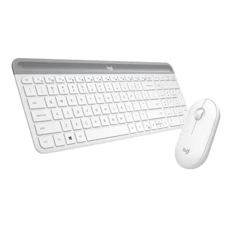 Logitech Slim Wireless Combo MK470 DE weiß / kabelloses Tastatur- und Maus-Set / DE-Version