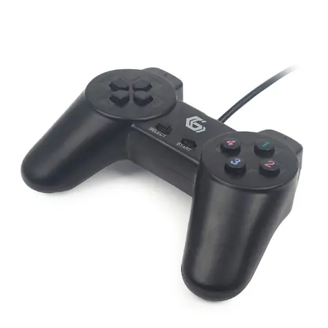 Gembird JPD-UB-01 Gamepad schwarz / 4-Wege-D-Pad / 10 Tasten / Kabel 1,45 m
