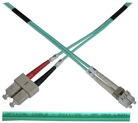 OEM Glasfaserkabel Duplex / MM / 50 125 LC-SC / LSOH / (OM3) / 1m