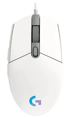 Logitech G203 Lightsync weiß / kabelgebundene Gaming-Maus / 8000 DPI / 6 Tasten / RGB Lightsync